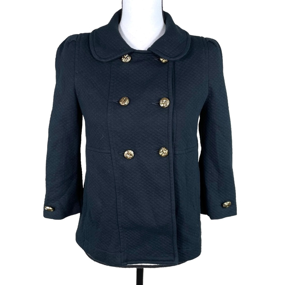 Juicy Couture Black Quilted Double Breasted Jacket